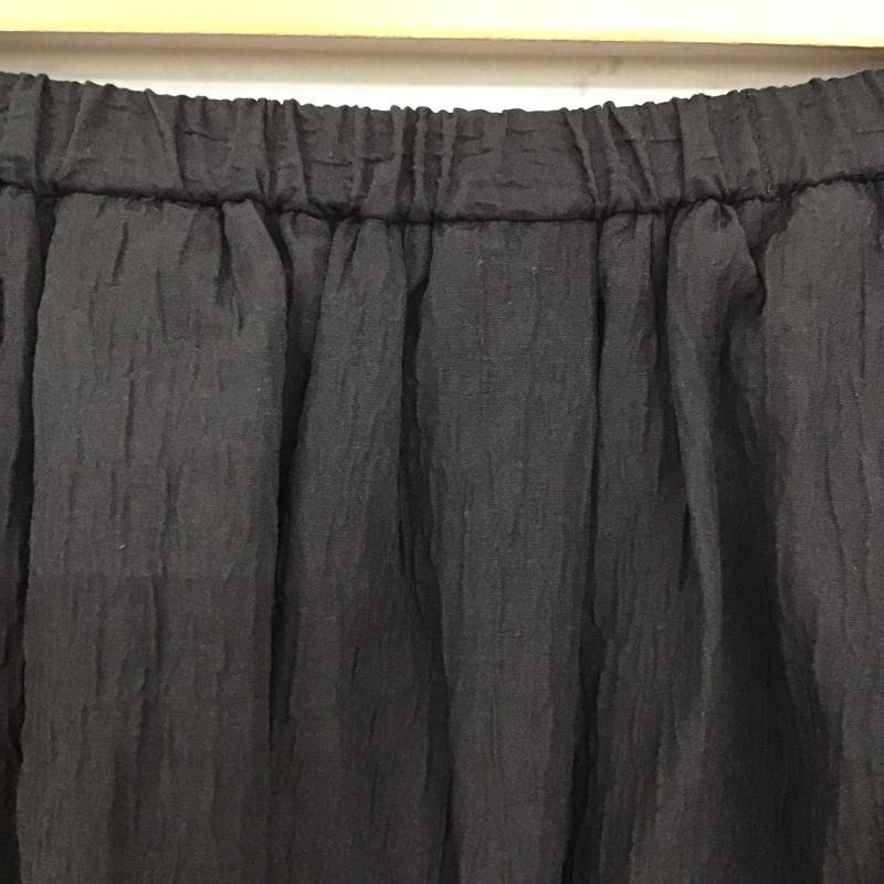 ミラオーウェン Mila Owen スカート ロングスカート 09WN0225006 ジャガードスカート フレアスカート 1 無地 黒 / ブラック /  レディース USED 古着 中古 10129186