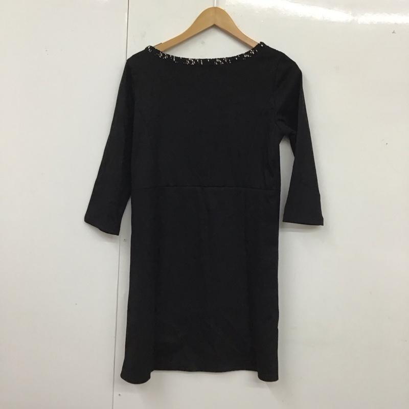 トッコ tocco ワンピース ひざ丈スカート 七分袖 レース M  黒 / ブラック /  レディース USED 古着 中古 10119275