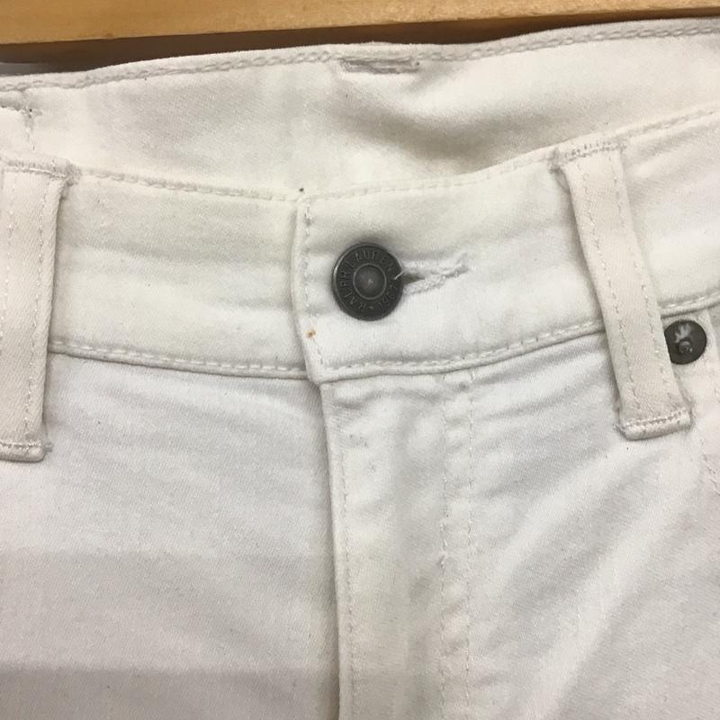 ポロラルフローレン POLO RALPH LAUREN パンツ デニム、ジーンズ デニムパンツ スリムパンツ カジュアルパンツ ストレッチパンツ 28インチ 無地 白 / ホワイト /  メンズ USED 古着 中古 10143224