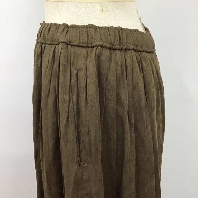 ニコアンド niko and... スカート ロングスカート ロングスカート フレアスカート カジュアルスカート 3 無地 茶 / ブラウン /  レディース USED 古着 中古 10122540