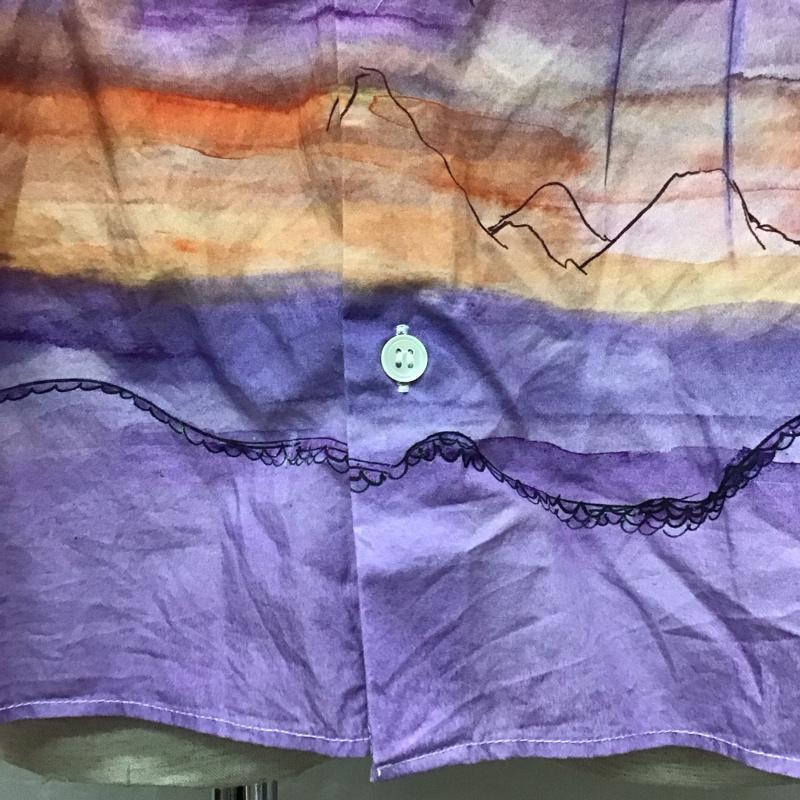 ニコアンド niko and... シャツ、ブラウス 長袖 X222ZA00AD ツモリチサト コラボ総柄シャツ 長袖シャツ L プリント マルチカラー / マルチカラー /  メンズ USED 古着 中古 10117511