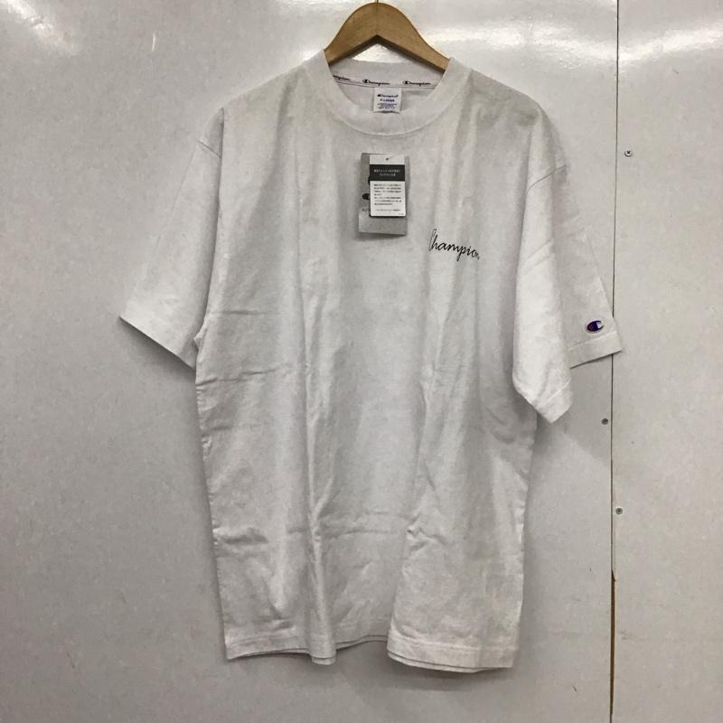 チャンピオン Champion Tシャツ 半袖 半袖カットソー プリントTシャツ クルーネックカットソー XL ロゴ、文字 白 / ホワイト /  メンズ USED 古着 中古 10149608