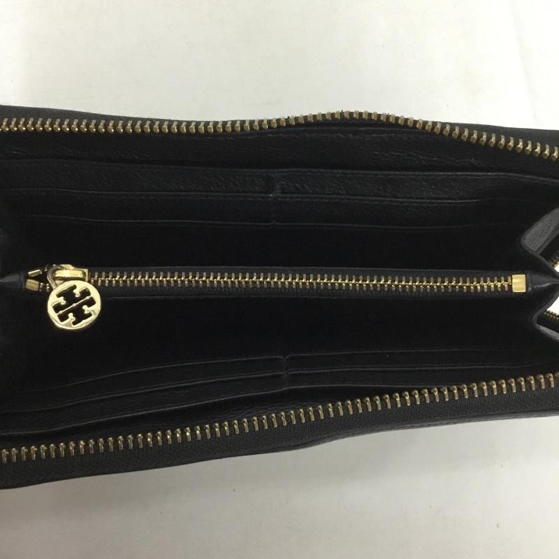トリーバーチ TORY BURCH 財布 長財布 ラウンドファスナー ワンポイント 黒 / ブラック /  レディース USED 古着 中古 10150467