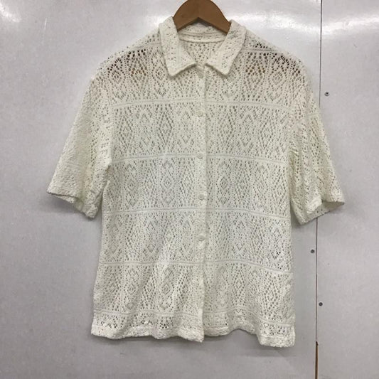 ローリーズファーム LOWRYS FARM シャツ、ブラウス 半袖 FREE 無地 白 / ホワイト /  レディース USED 古着 中古 10144584