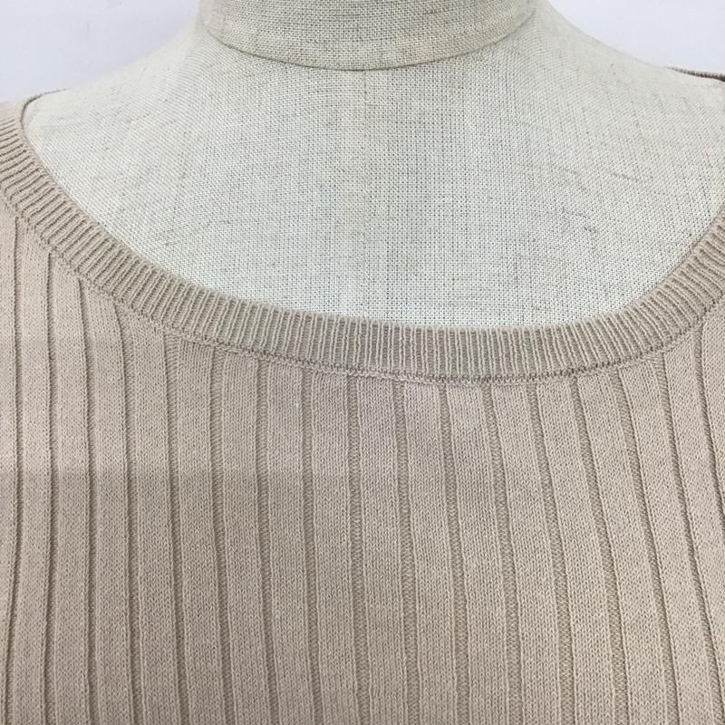 オペークドットクリップ OPAQUE.CLIP ワンピース ロングスカート 637-56008 リブニット チュールレースドッキングワンピース M 無地 ベージュ / ベージュ /  レディース USED 古着 中古 10123040