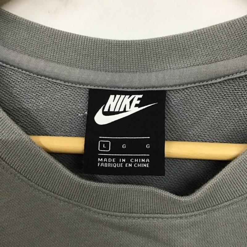 ナイキ NIKE トレーナー 長袖 db4960-073 長袖スウェット クルーネック L ロゴ、文字 灰 / グレー /  メンズ USED 古着 中古 10129265