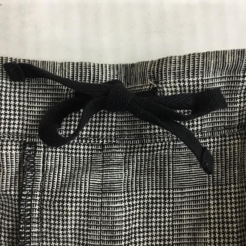 スタディオクリップ studio CLIP ボトムス ボトムス SC185005-4 ボンパン クロスチェックタックワイドパンツ カジュアルパンツ S チェック 白 / ホワイト / X 黒 / ブラック /  レディース USED 古着 中古 10110035