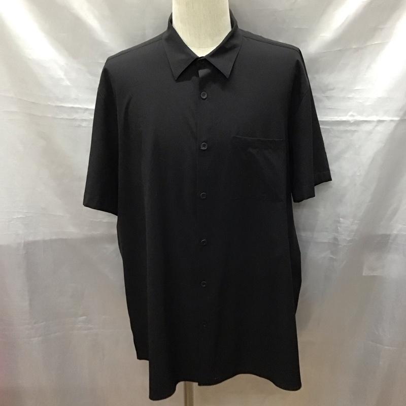 ザラ ZARA シャツ、ブラウス 半袖 半袖シャツ カラーシャツ 半袖カットソー 無地シャツ XL 無地 黒 / ブラック /  メンズ USED 古着 中古 10117430