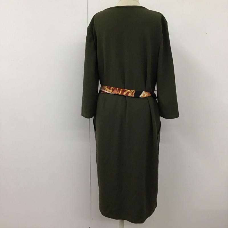ザラ ZARA ワンピース ロングスカート M 無地 カーキ / カーキ /  レディース USED 古着 中古 10121150