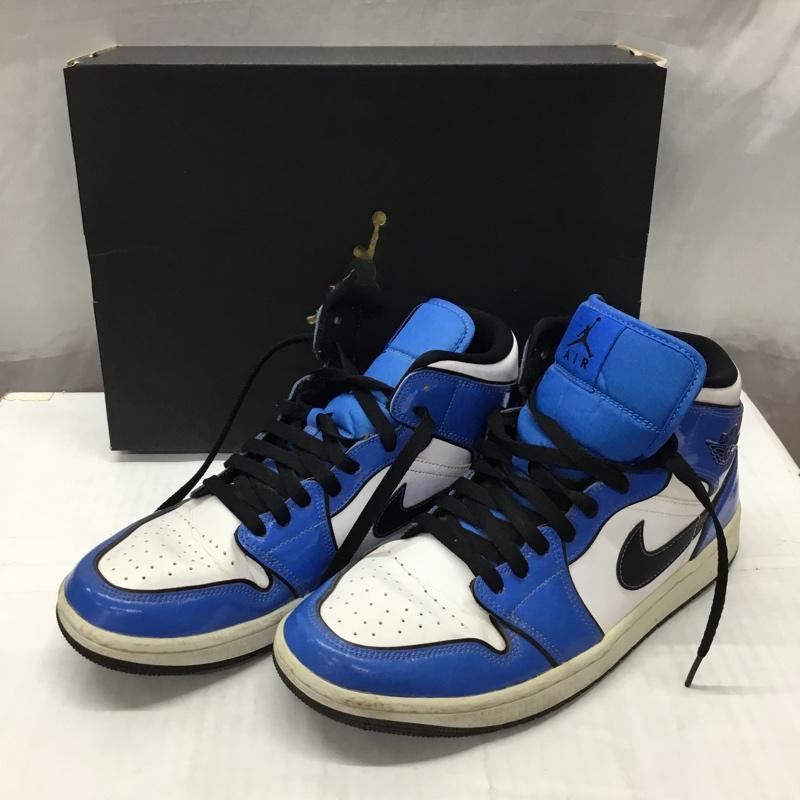 ナイキ NIKE スニーカー スニーカー DD6834-402 AIR JORDAN 1 MID SE 27.5cm 箱有 27.5cm ロゴ、文字 白 / ホワイト / X 黒 / ブラック / X 青 / ブルー /  メンズ USED 古着 中古 10122255