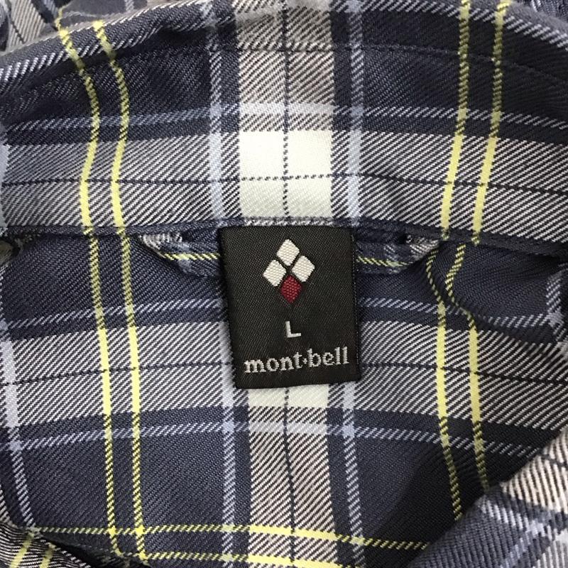 モンベル mont-bell シャツ、ブラウス 長袖 長袖シャツ カラーシャツ ポケットシャツ 長袖カットソー チェックシャツ L チェック マルチカラー / マルチカラー /  メンズ USED 古着 中古 10114495