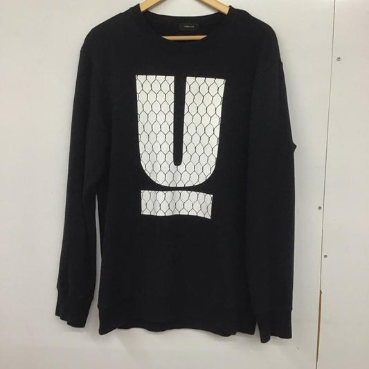 アンダーカバー UNDERCOVER トレーナー 長袖 長袖トレーナー スウェット クルーネック プルオーバー 2 ロゴ、文字 黒 / ブラック /  メンズ USED 古着 中古 10139835