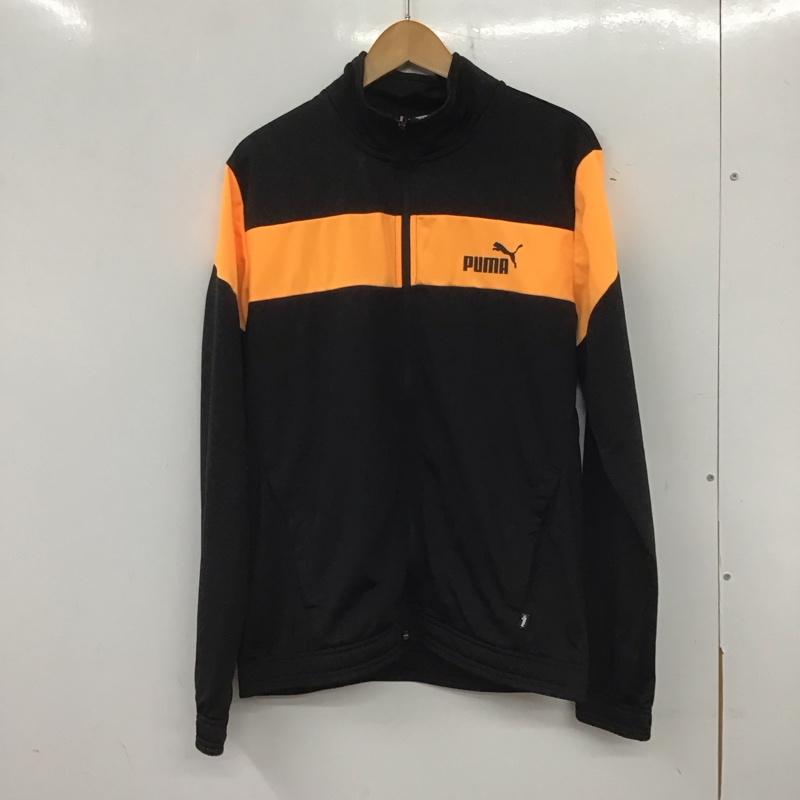 プーマ PUMA ジャケット、上着 ジャケット、ブレザー ジップアップジャケット アウター 古着 ジャージ M ロゴ、文字 黒 / ブラック / X 橙 / オレンジ /  メンズ USED 古着 中古 10139753