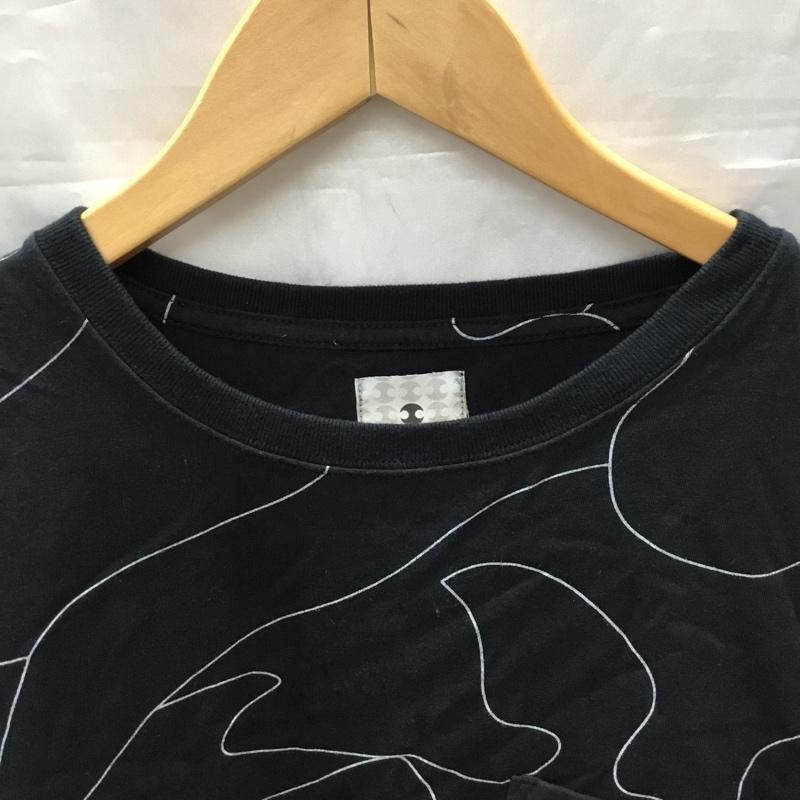 ティーケー TK Tシャツ 半袖 C01-28921 胸ポケット 3 総柄 黒 / ブラック /  メンズ USED 古着 中古 10117774