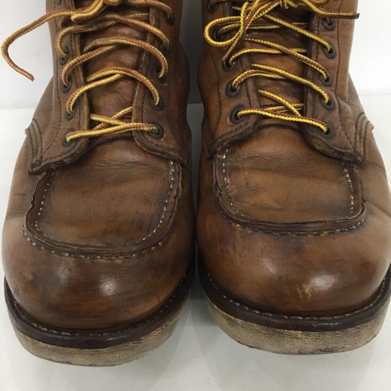 レッドウィング RED WING ブーツ ショートブーツ 875 6インチ クラシックモック レザー 27cm USA9E 27.0cm ロゴ、文字 茶 / ブラウン /  メンズ USED 古着 中古 10124609