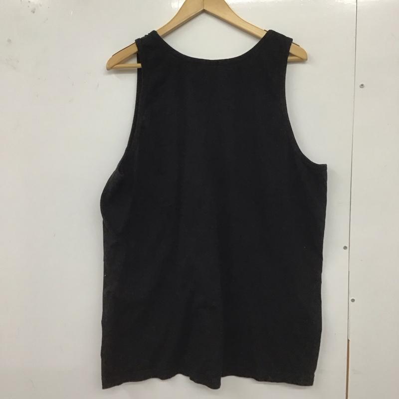 ステューシー STUSSY タンクトップ タンクトップ タンクトップ ノースリーブカットソー クルーネック XL ロゴ、文字 黒 / ブラック /  メンズ USED 古着 中古 10128660