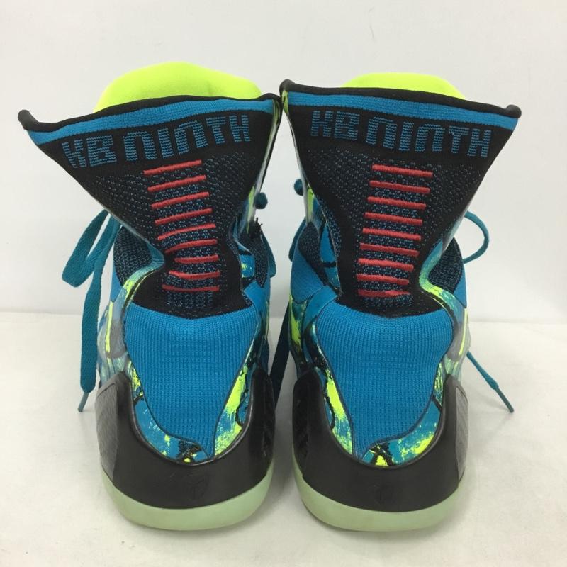 ナイキ NIKE スニーカー スニーカー 630847-400 KOBE 9 ELITE ハイカット 28cm 28.0cm ロゴ、文字 青 / ブルー / X 黒 / ブラック / X 黄 / イエロー /  メンズ USED 古着 中古 10142178