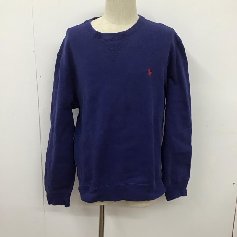 ポロバイラルフローレン Polo by RALPH LAUREN トレーナー 長袖 スウェット M ワンポイント 青 / ブルー /  メンズ USED 古着 中古 10108245