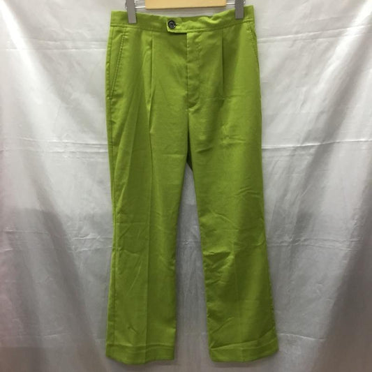 グリーンレーベルリラクシング green label relaxing ボトムス ボトムス 3614-137-2230 BEAUTY スリットパンツ 38 無地 薄緑 / ライトグリーン /  レディース USED 古着 中古 10112268