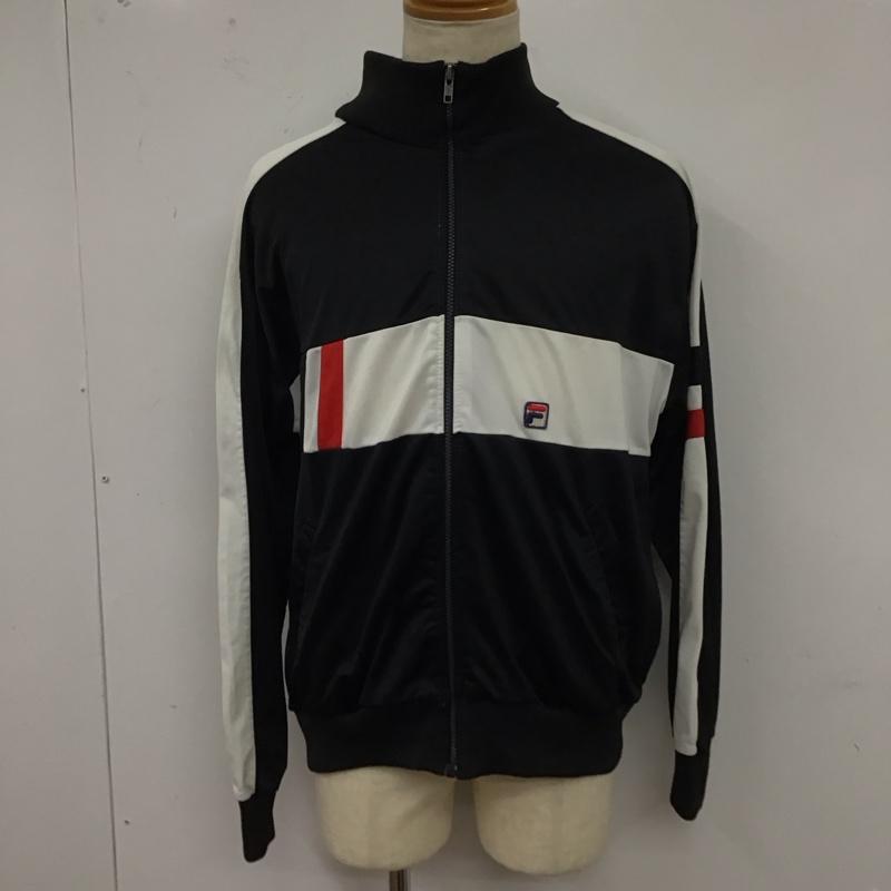 フィラ FILA ジャケット、上着 ジャケット、ブレザー トラックジャケット ジャージ ワンポイント 黒 / ブラック / X 白 / ホワイト /  メンズ USED 古着 中古 10122949