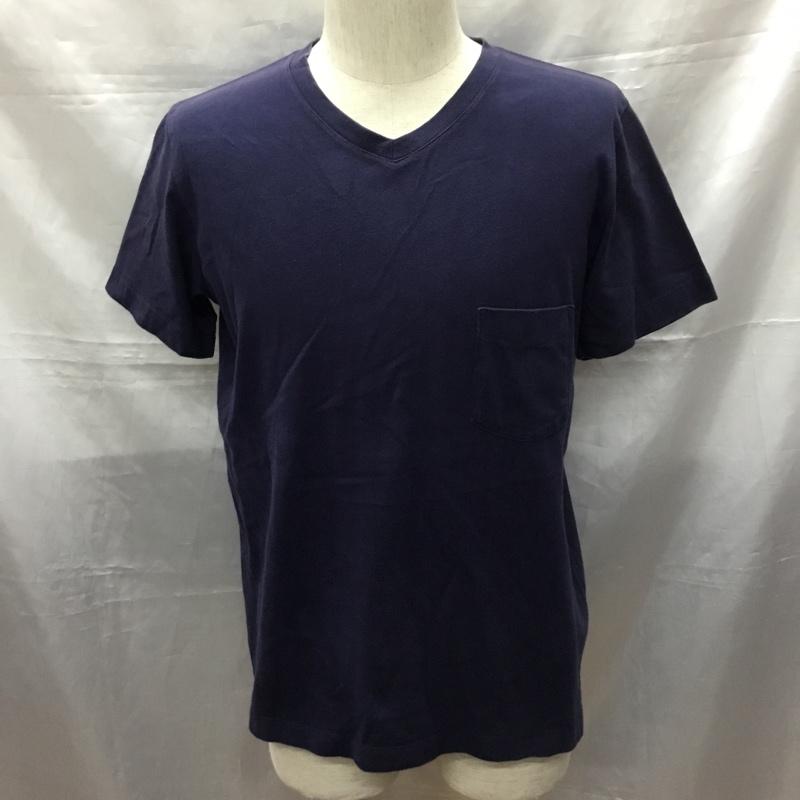 クライミー CRIMIE Tシャツ 半袖 半袖カットソー プリントTシャツ Vネックカットソー M 無地 紺 / ネイビー /  メンズ USED 古着 中古 10114599