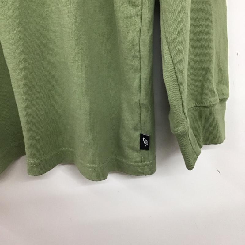 ナイキ NIKE カットソー 長袖 長袖カットソー ロゴカットソー クルーネック XL ロゴ、文字 カーキ / カーキ /  メンズ USED 古着 中古 10132719