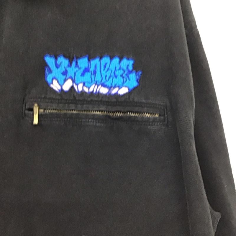 エクストララージ XLARGE ジャケット、上着 ジャケット、ブレザー ジップアップジャケット アウター カラージャケット L ロゴ、文字 黒 / ブラック /  メンズ USED 古着 中古 10136858