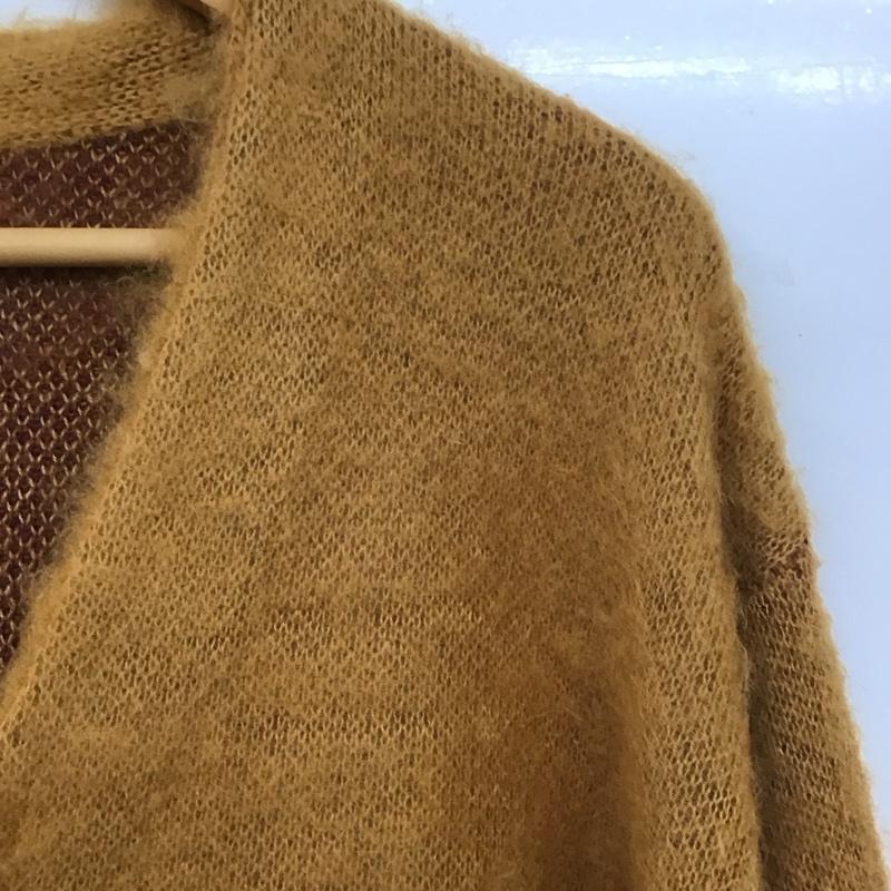 タウンクラフト TOWNCRAFT カーディガン 長袖 長袖ニットカーディガン 前ボタン ノーカラー L 無地 キャメル / キャメル /  メンズ USED 古着 中古 10147866