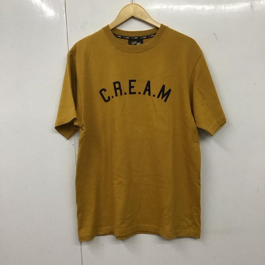 エフエイティー FAT Tシャツ 半袖 半袖カットソー プリントTシャツ クルーネックカットソー ロゴ、文字 マスタード / マスタード /  メンズ USED 古着 中古 10137300