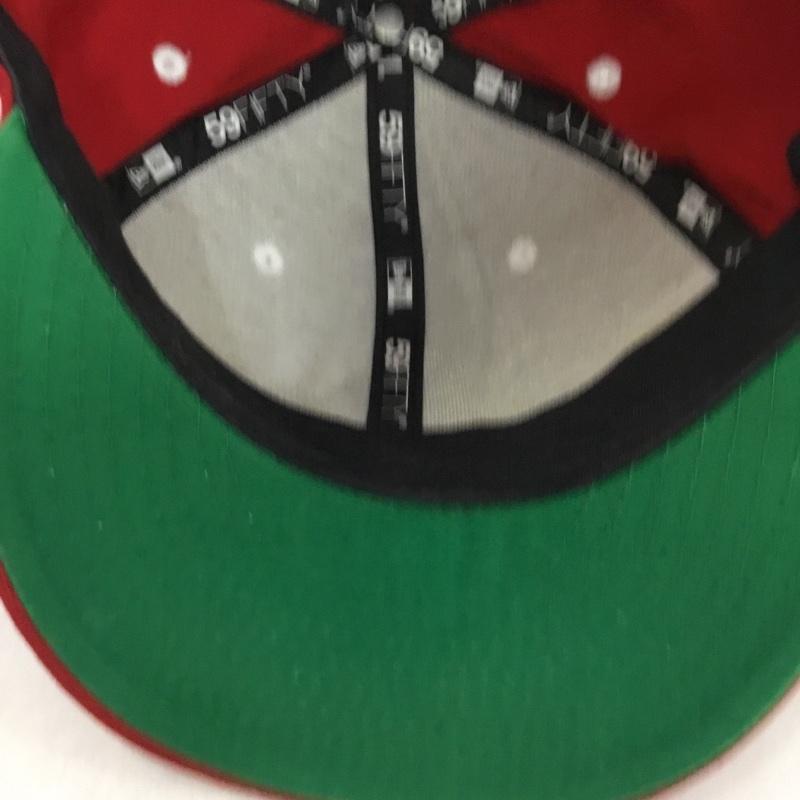 ニューエラ NEW ERA 帽子 キャップ NY ニューヨークヤンキース 59FIFTY 59.6cm ロゴ、文字 赤 / レッド /  メンズ USED 古着 中古 10134284