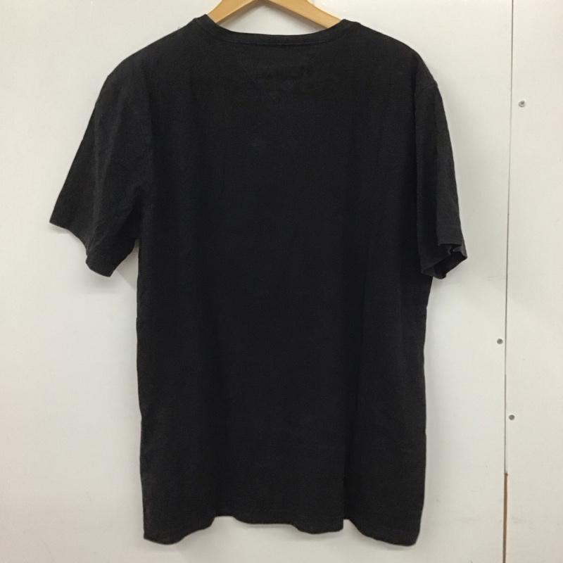 トミーヒルフィガー TOMMY HILFIGER Tシャツ 半袖 半袖カットソー プリントTシャツ クルーネックカットソー XL プリント 黒 / ブラック /  メンズ USED 古着 中古 10134924