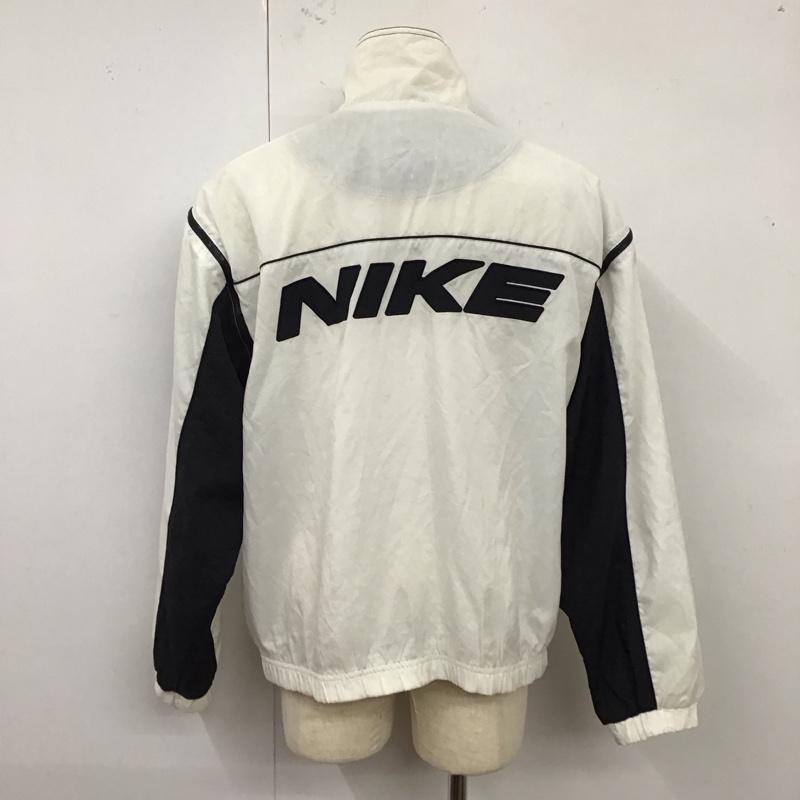 ナイキ NIKE ジャケット、上着 ジャンパー、ブルゾン ジップアップジャケット ジャンパー ジャケット カジュアルジャケット アウター L ロゴ、文字 白 / ホワイト / X 黒 / ブラック /  メンズ USED 古着 中古 10121033