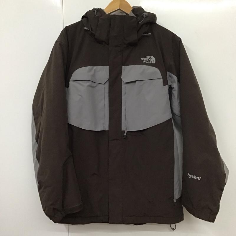 ザノースフェイス THE NORTH FACE ジャケット、上着 ジャケット、ブレザー ns00577 HyVentナイロンジャケット ジップアップジャケット アウター M ロゴ、文字 灰 / グレー / X 茶 / ブラウン /  メンズ USED 古着 中古 10131367