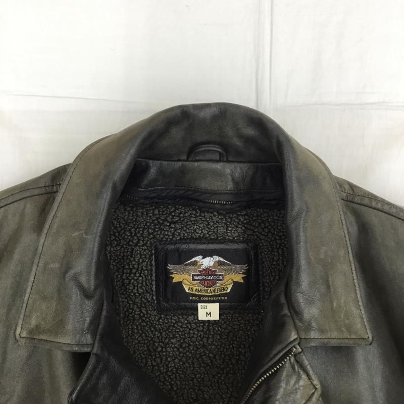 ハーレーダビッドソン Harley-Davidson ジャケット、上着 ライダース M 無地 茶 / ブラウン / X カーキ / カーキ /  メンズ USED 古着 中古 10140002