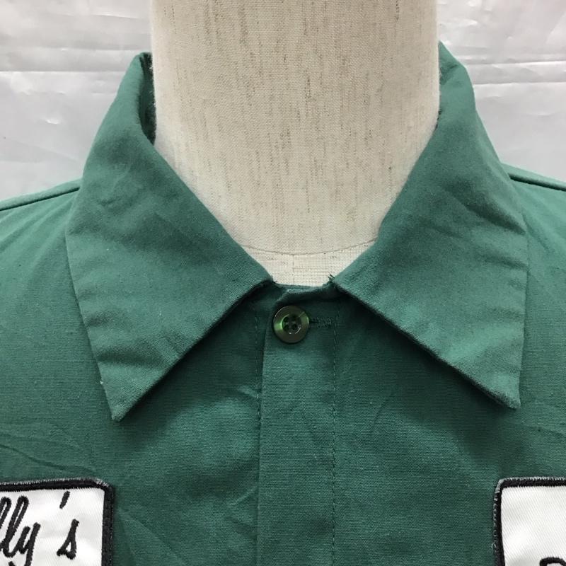 古着 USED シャツ、ブラウス 半袖 半袖シャツ カラーシャツ 半袖カットソー spirithalloween XL ロゴ、文字 緑 / グリーン /  メンズ USED 古着 中古 10116206