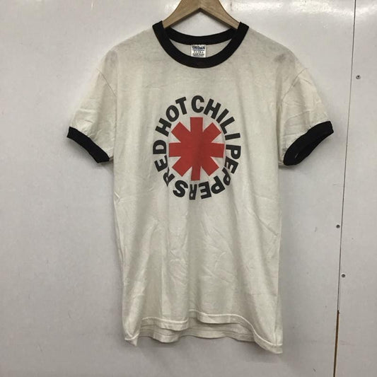 ギルダン GILDAN Tシャツ 半袖 半袖カットソー プリントTシャツ クルーネックカットソー バンドTシャツ M ロゴ、文字 白 / ホワイト /  メンズ USED 古着 中古 10139814