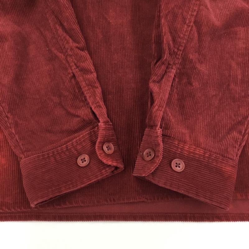 エディーバウアー Eddie Bauer シャツ、ブラウス 長袖 ハーフジップ　コーデュロイシャツ M 無地 赤 / レッド /  メンズ USED 古着 中古 10137795