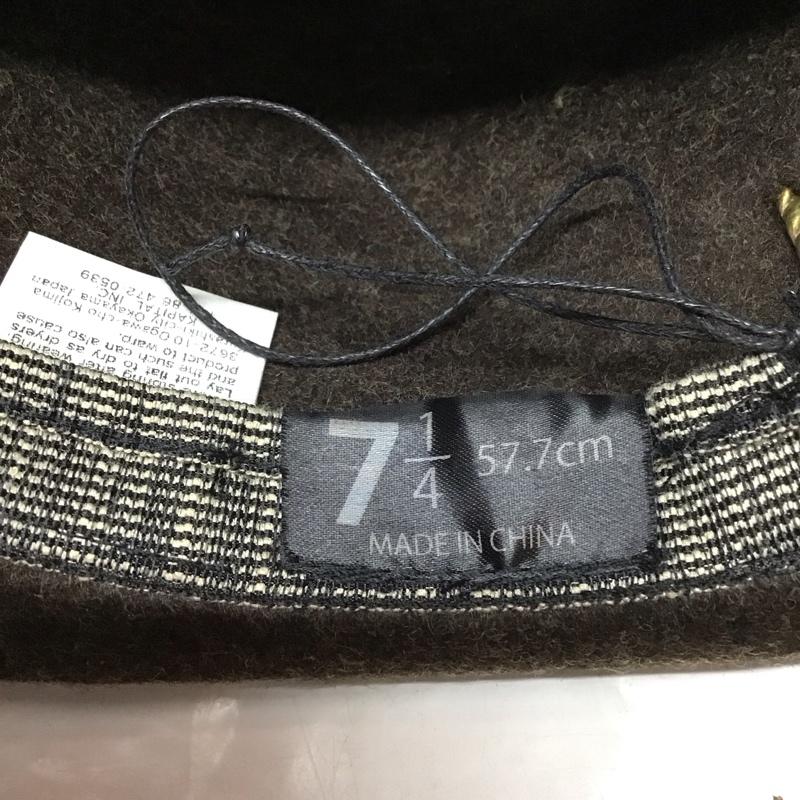 キャピタル KAPITAL 帽子 ハット 中折れ帽 ウール ワンポイント ダークブラウン / ダークブラウン /  メンズ USED 古着 中古 10113443