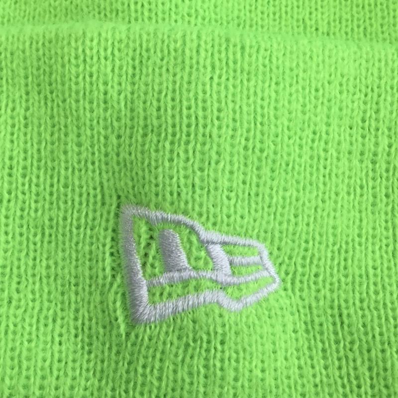 ニューエラ NEW ERA 帽子 ニット帽 MoMA FREE ロゴ、文字 黄緑 / イエローグリーン /  メンズ USED 古着 中古 10136546