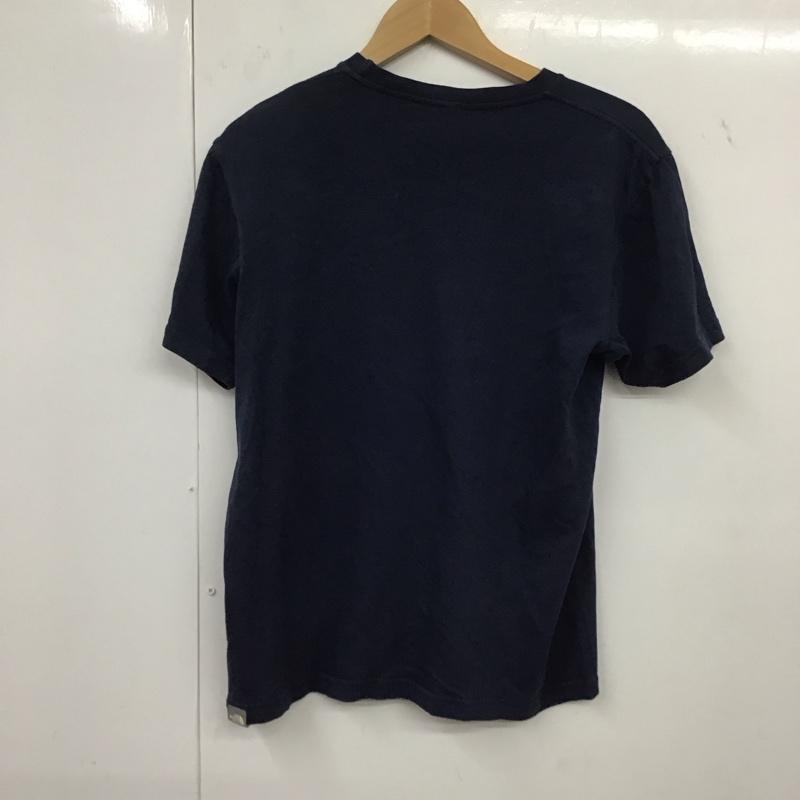 ザノースフェイス THE NORTH FACE Tシャツ 半袖 半袖カットソー プリントTシャツ クルーネックカットソー ロゴ、文字 紺 / ネイビー /  メンズ USED 古着 中古 10134681