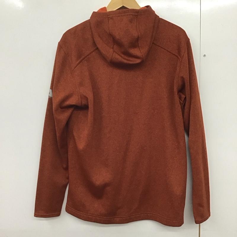 エディーバウアー Eddie Bauer パーカー 長袖 ジップパーカー M ロゴ、文字 X プリント 茶 / ブラウン / X 橙 / オレンジ /  レディース USED 古着 中古 10141201