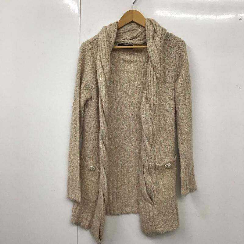 セシルマクビー CECIL McBEE カーディガン 長袖 長袖カーディガン 長袖カットソー ノーカラージャケット 前開カーディガン M 無地 マルチカラー / マルチカラー /  レディース USED 古着 中古 10117894