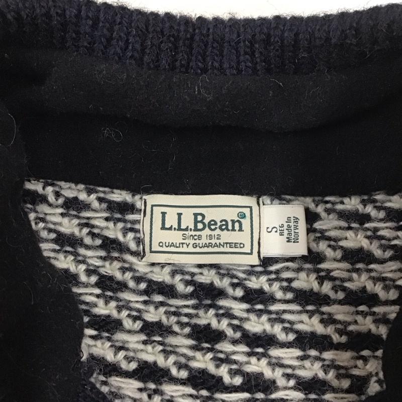 エルエルビーン L.L.Bean ニット、セーター 長袖 長袖ニットカットソー ニット セーター ジップアップネックニット S 総柄 白 / ホワイト / X 紺 / ネイビー /  メンズ USED 古着 中古 10111462