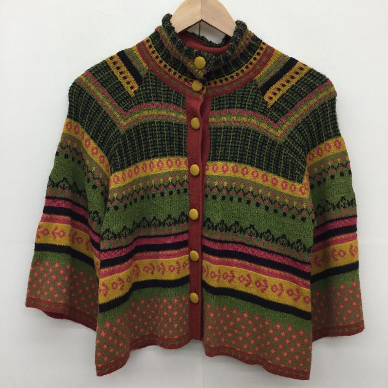 ホコモモラ Jocomomola カーディガン 七分袖 40 幾何柄 マルチカラー / マルチカラー /  レディース USED 古着 中古 10143129