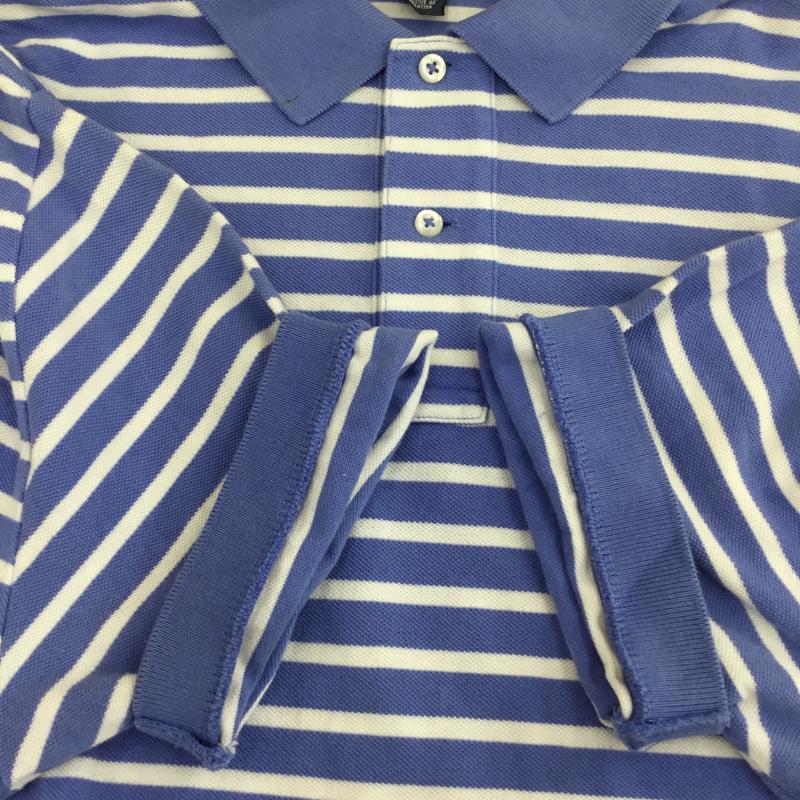 ポロラルフローレン POLO RALPH LAUREN ポロシャツ 半袖 L ボーダー柄 青 / ブルー /  メンズ USED 古着 中古 10133532