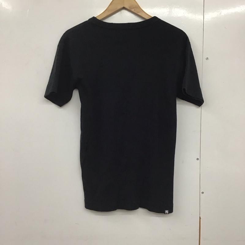 ヒステリックグラマー HYSTERIC GLAMOUR Tシャツ 半袖 半袖カットソー プリントTシャツ クルーネックカットソー リブ S プリント 黒 / ブラック /  メンズ USED 古着 中古 10141733