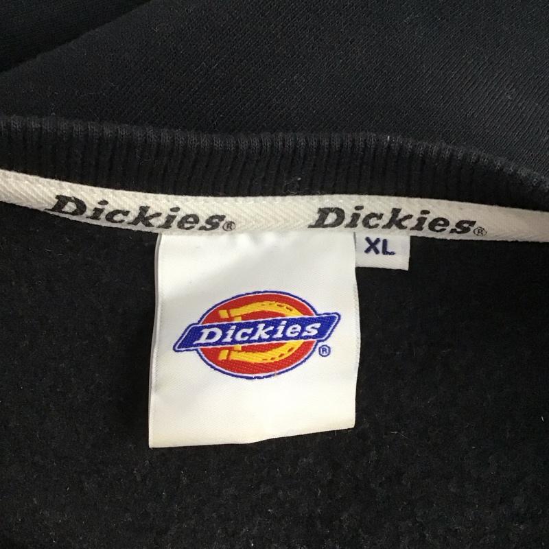 ディッキーズ Dickies トレーナー 長袖 長袖トレーナー スウェット クルーネック リブスウェットカットソー XL ロゴ、文字 黒 / ブラック /  メンズ USED 古着 中古 10124512
