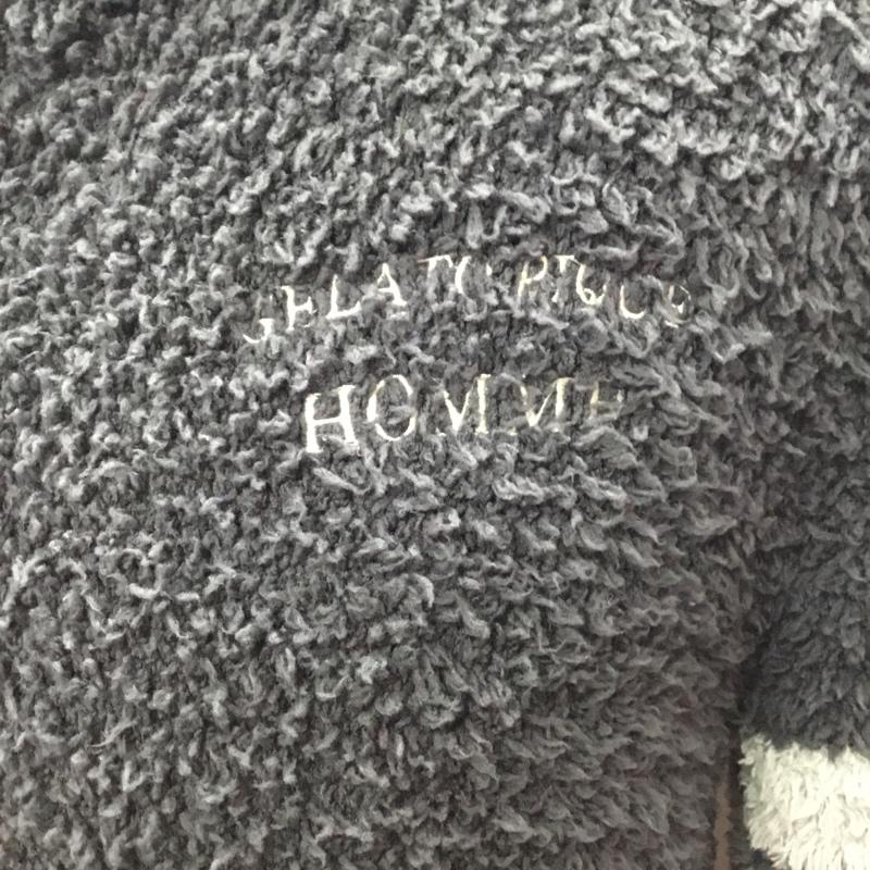 ジェラードピケオム GELATO PIQUE HOMME パーカー 長袖 ジップアップパーカー 長袖パーカー フード付きパーカー M ロゴ、文字 灰 / グレー /  メンズ USED 古着 中古 10111932