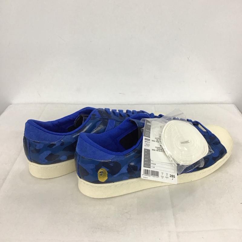 アディダス adidas スニーカー スニーカー S74775 スーパースター 80V UNDFTD BAPE 28.5cm ロゴ、文字 青 / ブルー /  メンズ USED 古着 中古 10141144