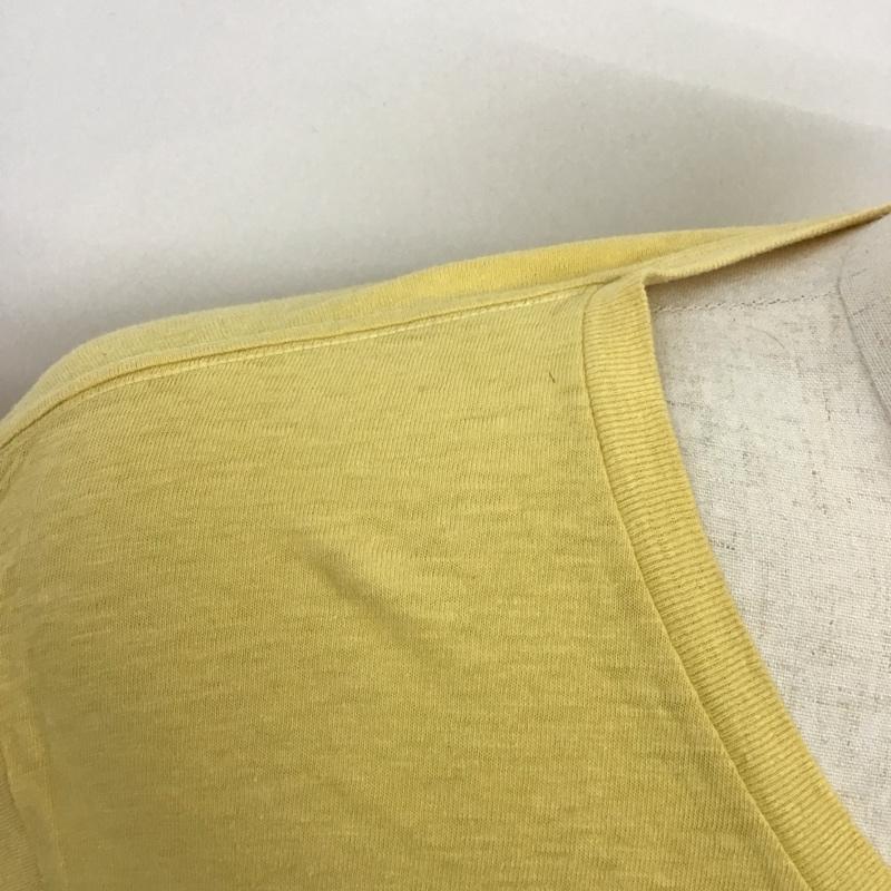 ヒステリックグラマー HYSTERIC GLAMOUR Tシャツ 半袖 半袖カットソー プリントTシャツ クルーネックカットソー L ロゴ、文字 黄 / イエロー /  メンズ USED 古着 中古 10124355